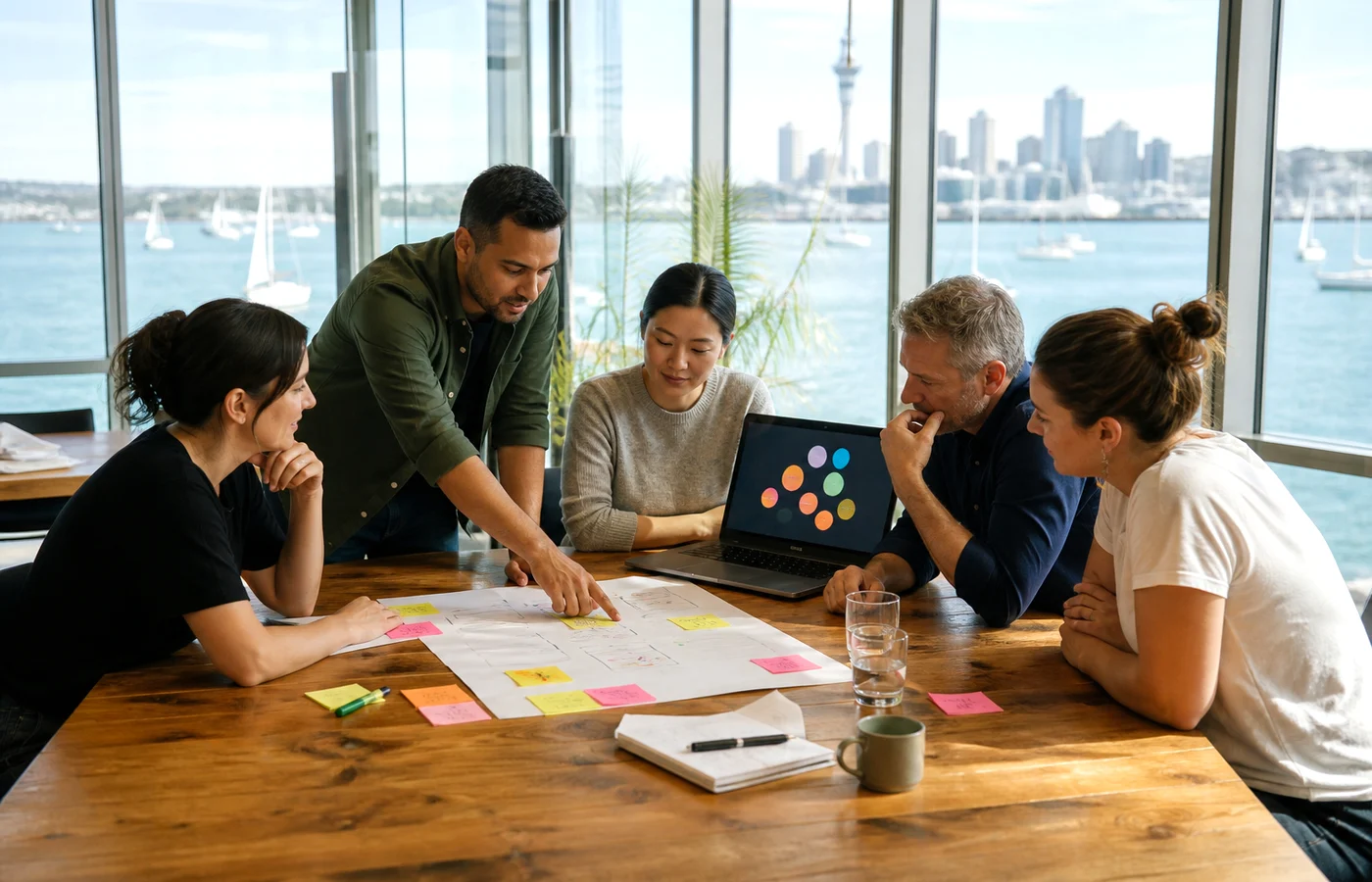 New Zealand AI development team planning an intelligent application