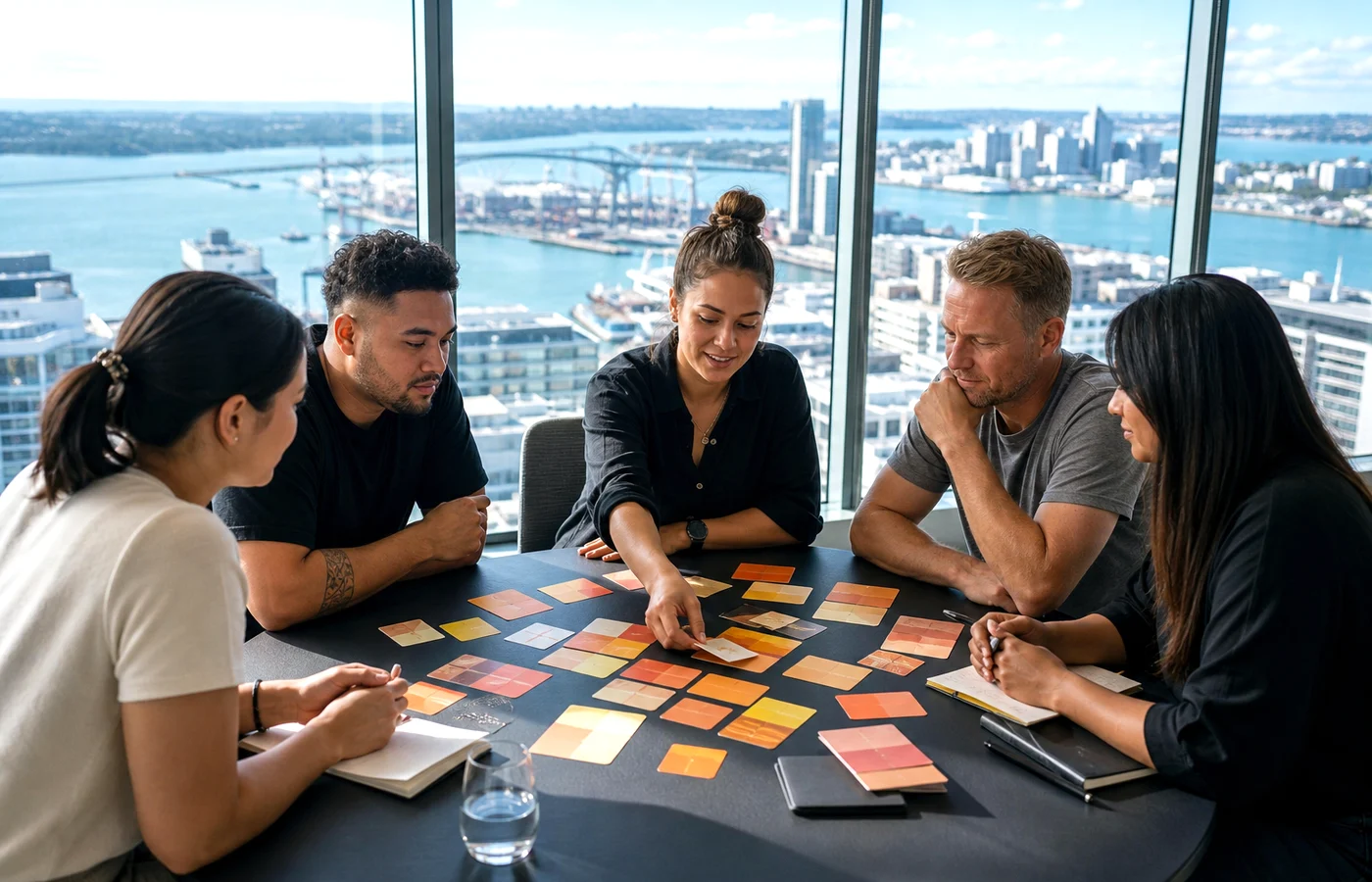 New Zealand business team planning a blockchain development project