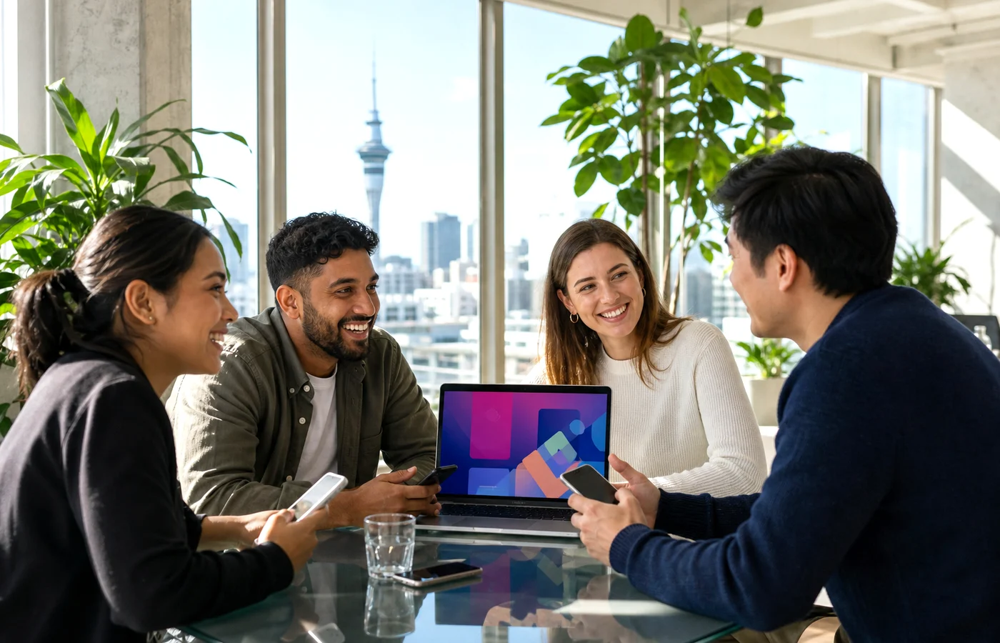 New Zealand business team planning a Flutter application
