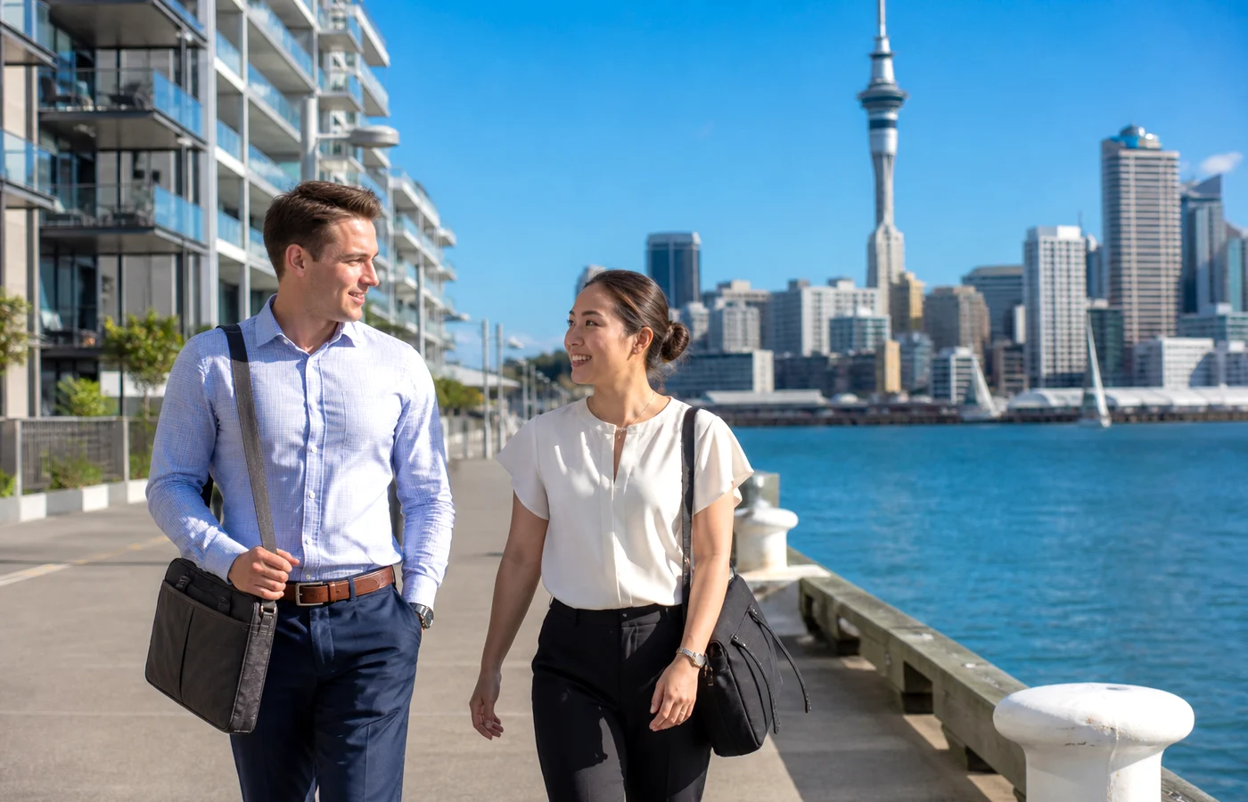 New Zealand business team planning a full stack development project