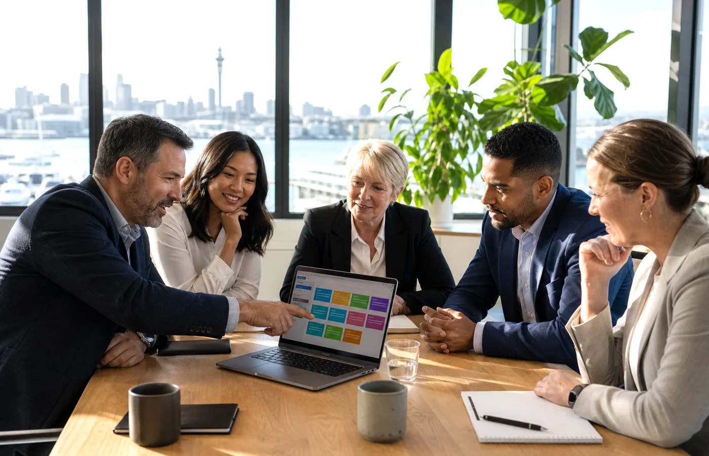 New Zealand business leaders discussing software development