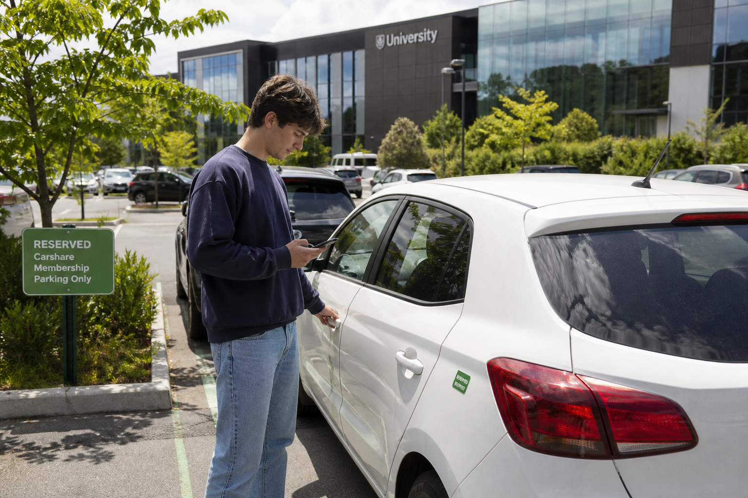 Zipcar inspired car rental app preview