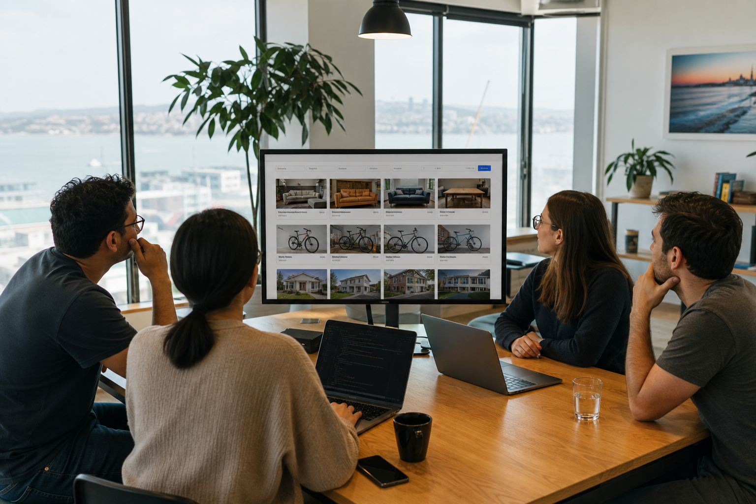 Bright Auckland studio team reviewing a classified marketplace listings platform