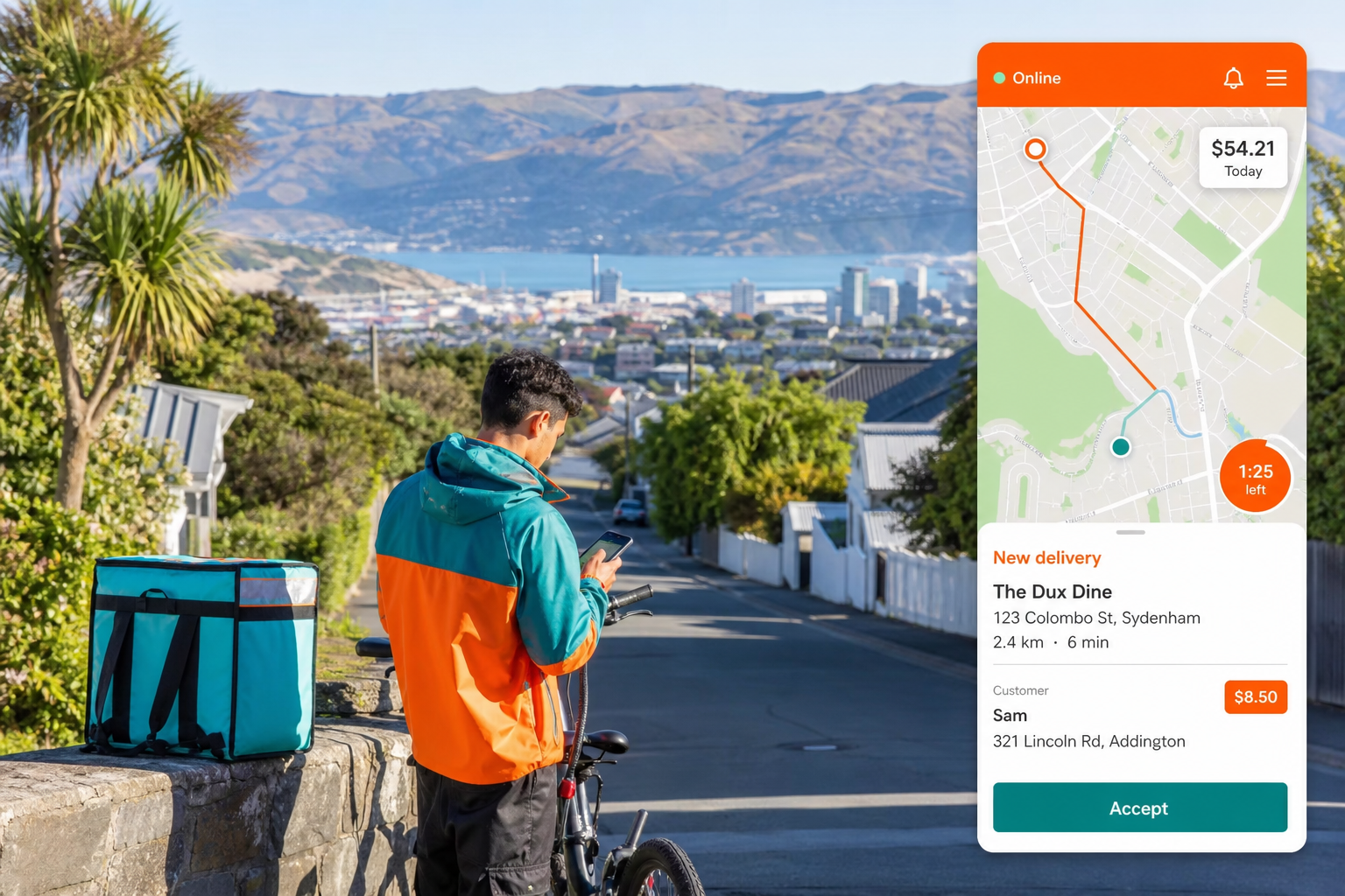 DoorDash inspired insurance app preview