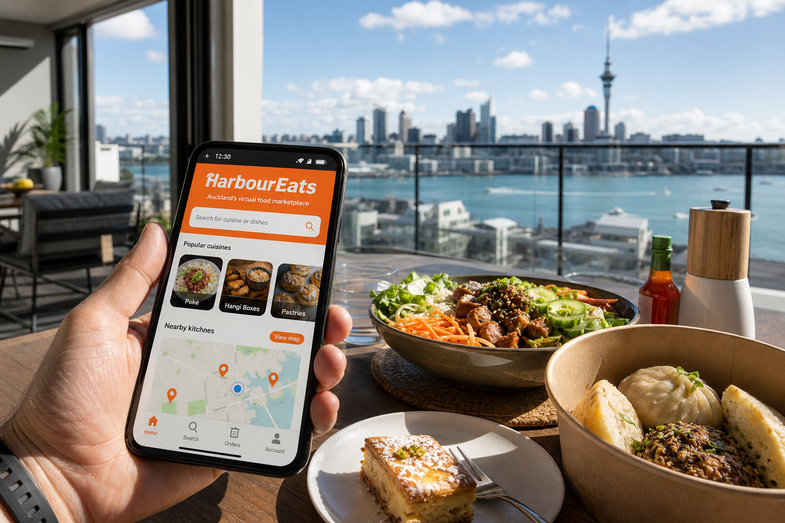 Uber Eats inspired insurance app preview