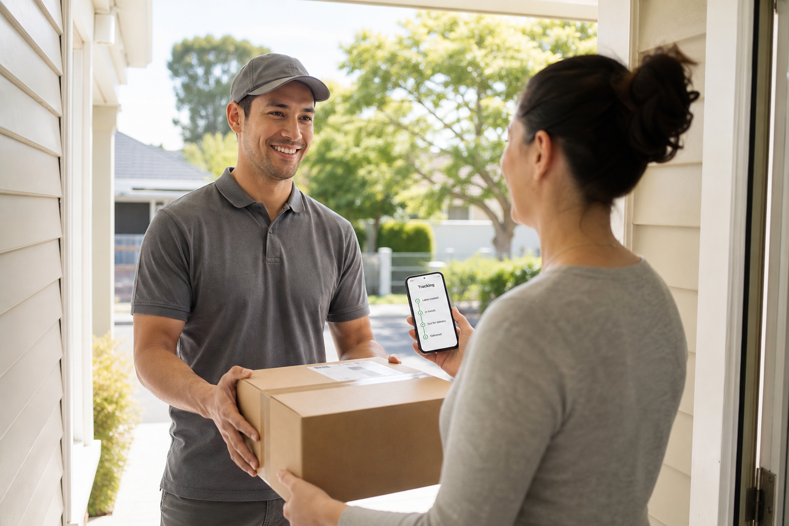 NZ Post inspired courier app preview
