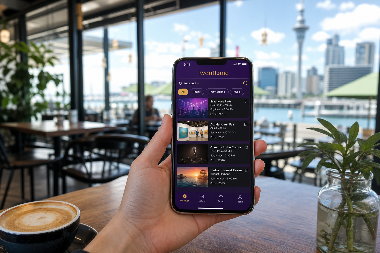 Eventbrite inspired insurance app preview