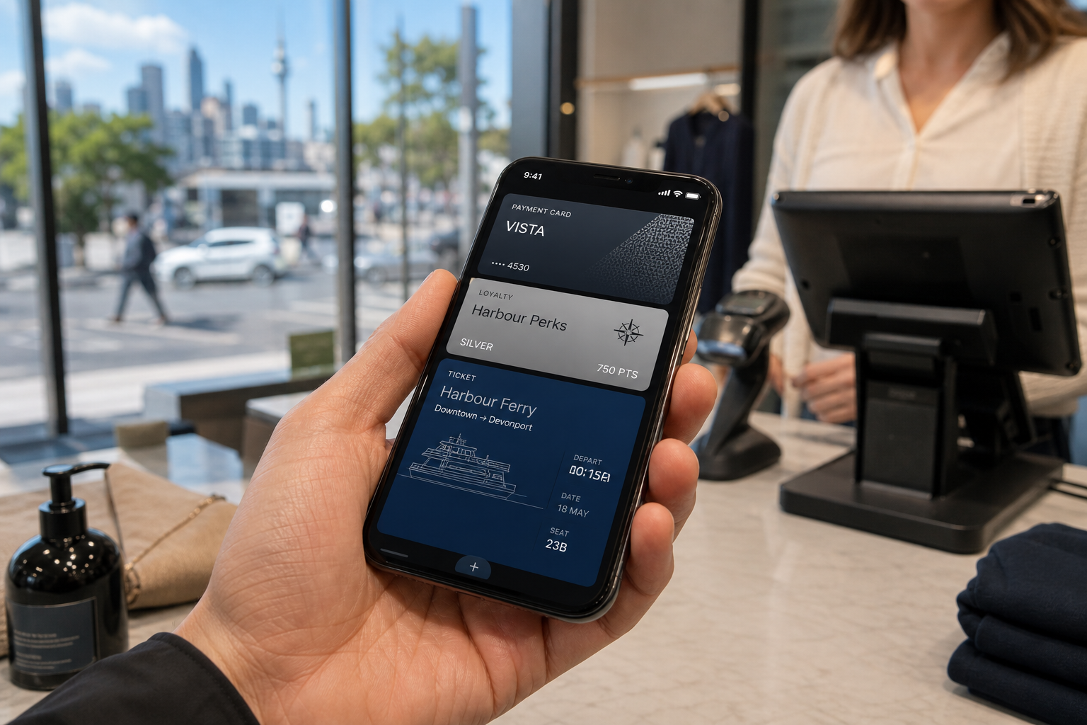 Apple Wallet inspired ewallet app preview