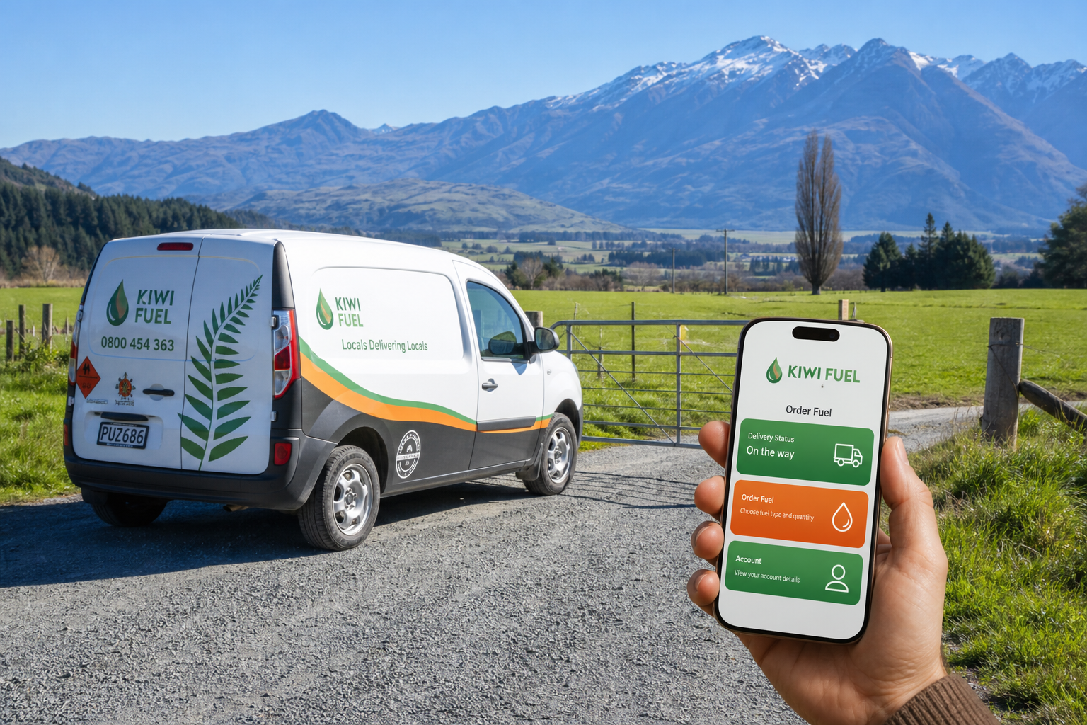 Local Fuel inspired fuel delivery app preview