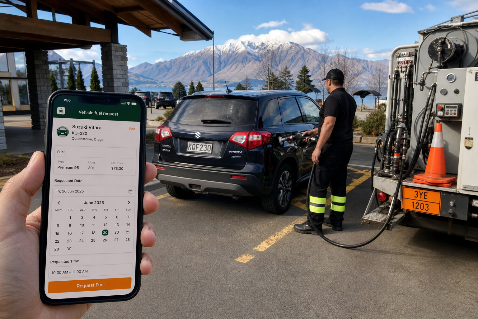 Yoshi inspired fuel delivery app preview