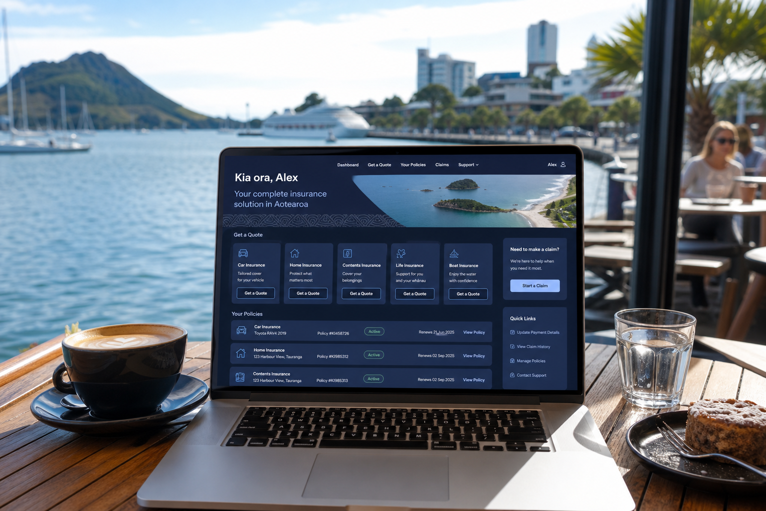 Local Insurance inspired insurance app preview