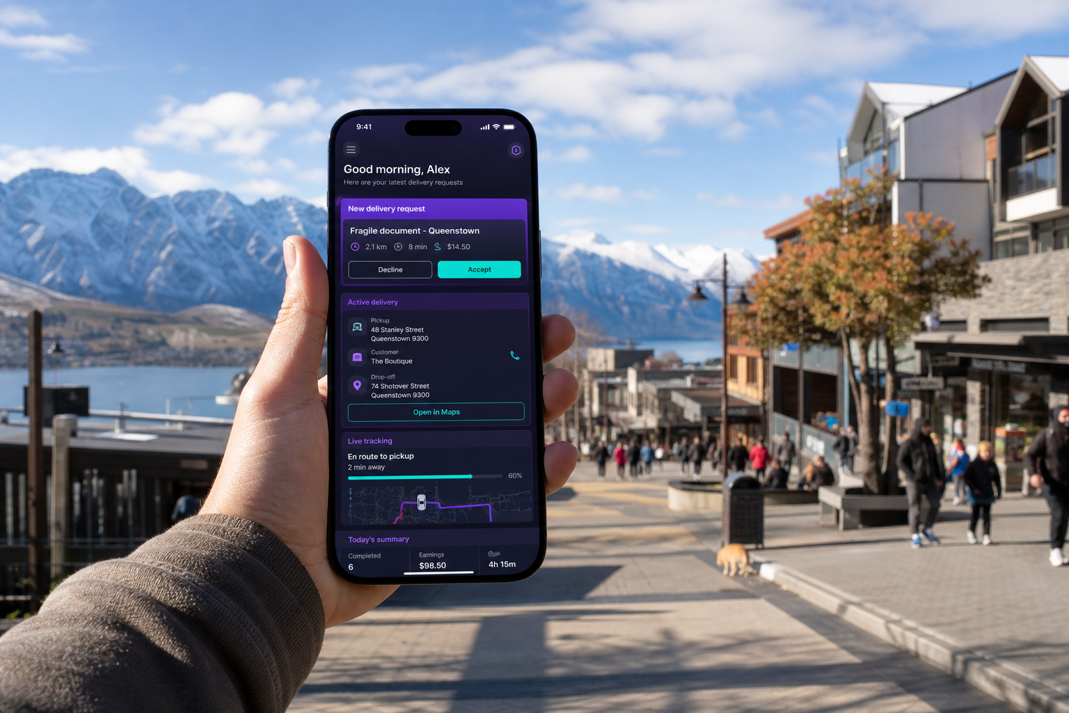 Stuart inspired insurance app preview