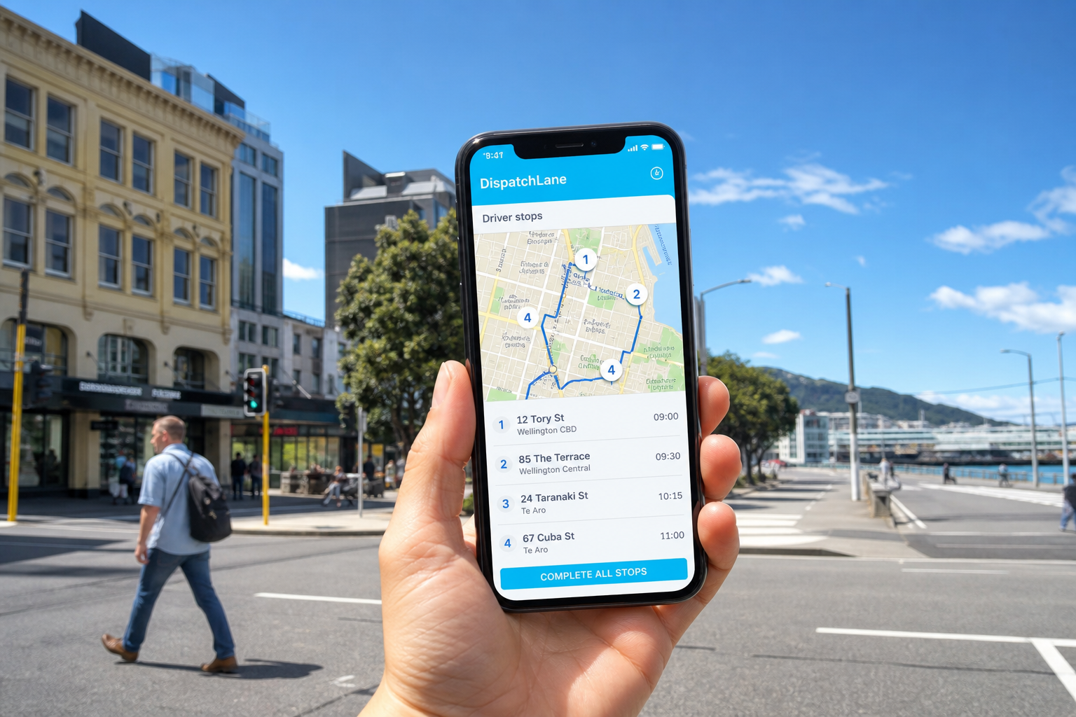 Onfleet inspired logistics app preview