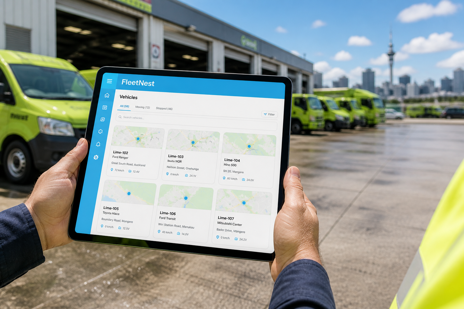 Samsara inspired logistics app preview