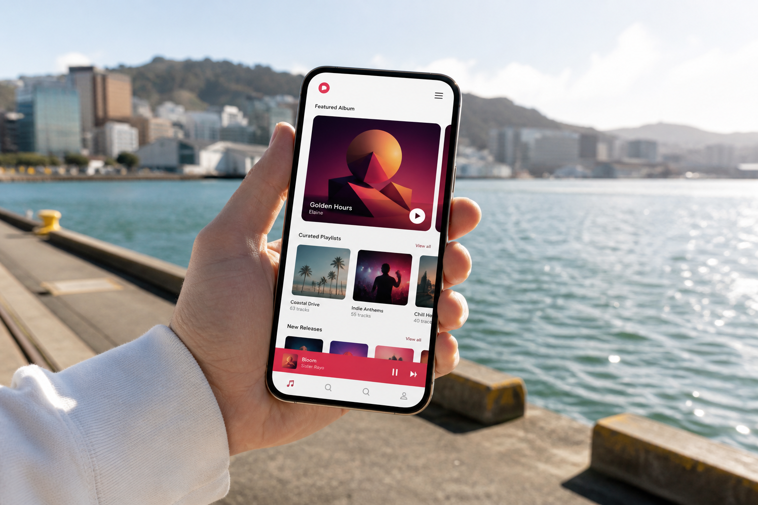 Apple Music inspired music streaming app preview