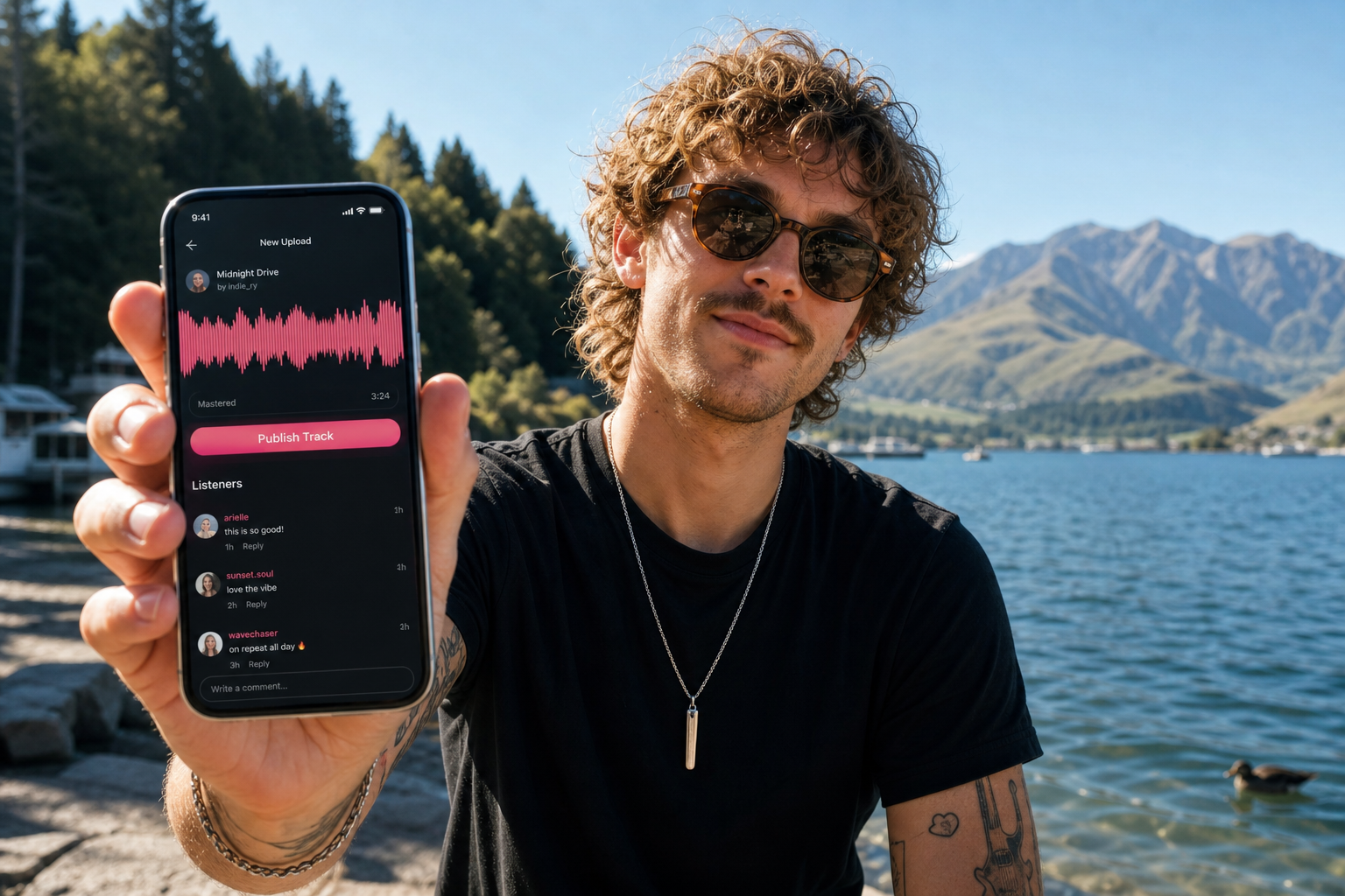 SoundCloud inspired music streaming app preview