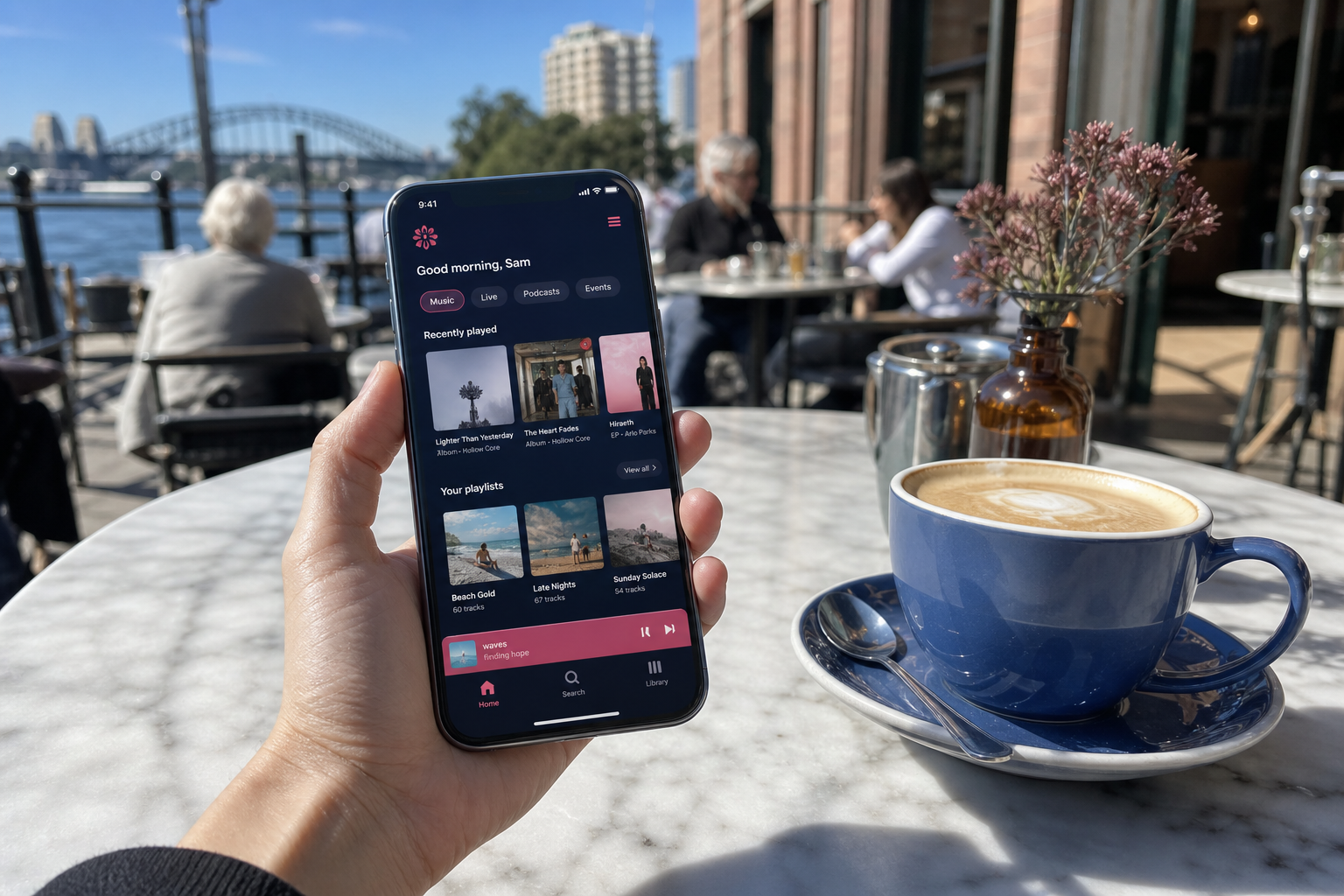 Spotify inspired music streaming app preview