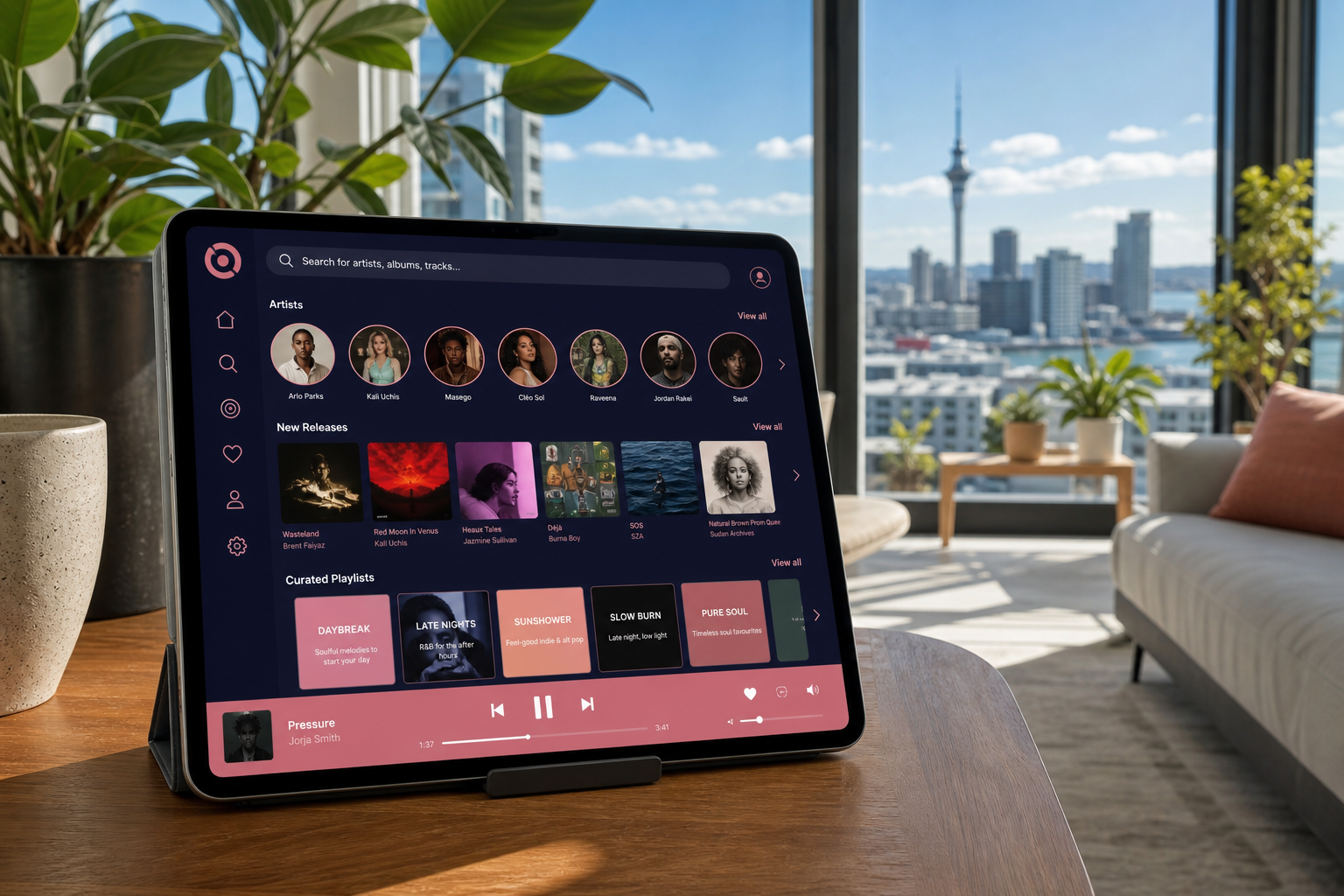 YouTube Music inspired music streaming app preview