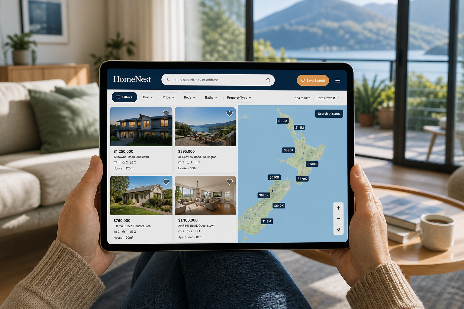Zillow inspired real estate app preview