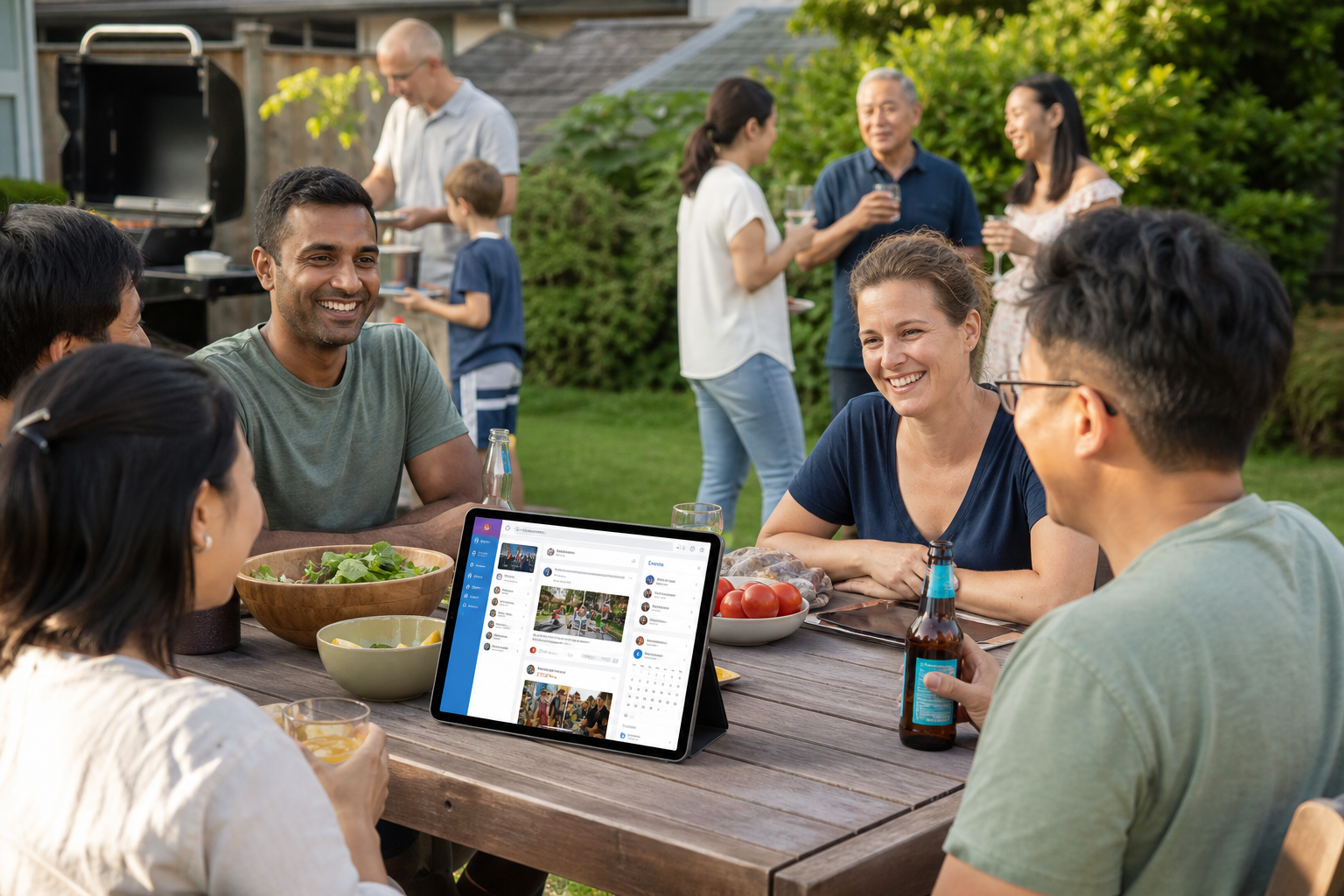 Facebook inspired social media app preview
