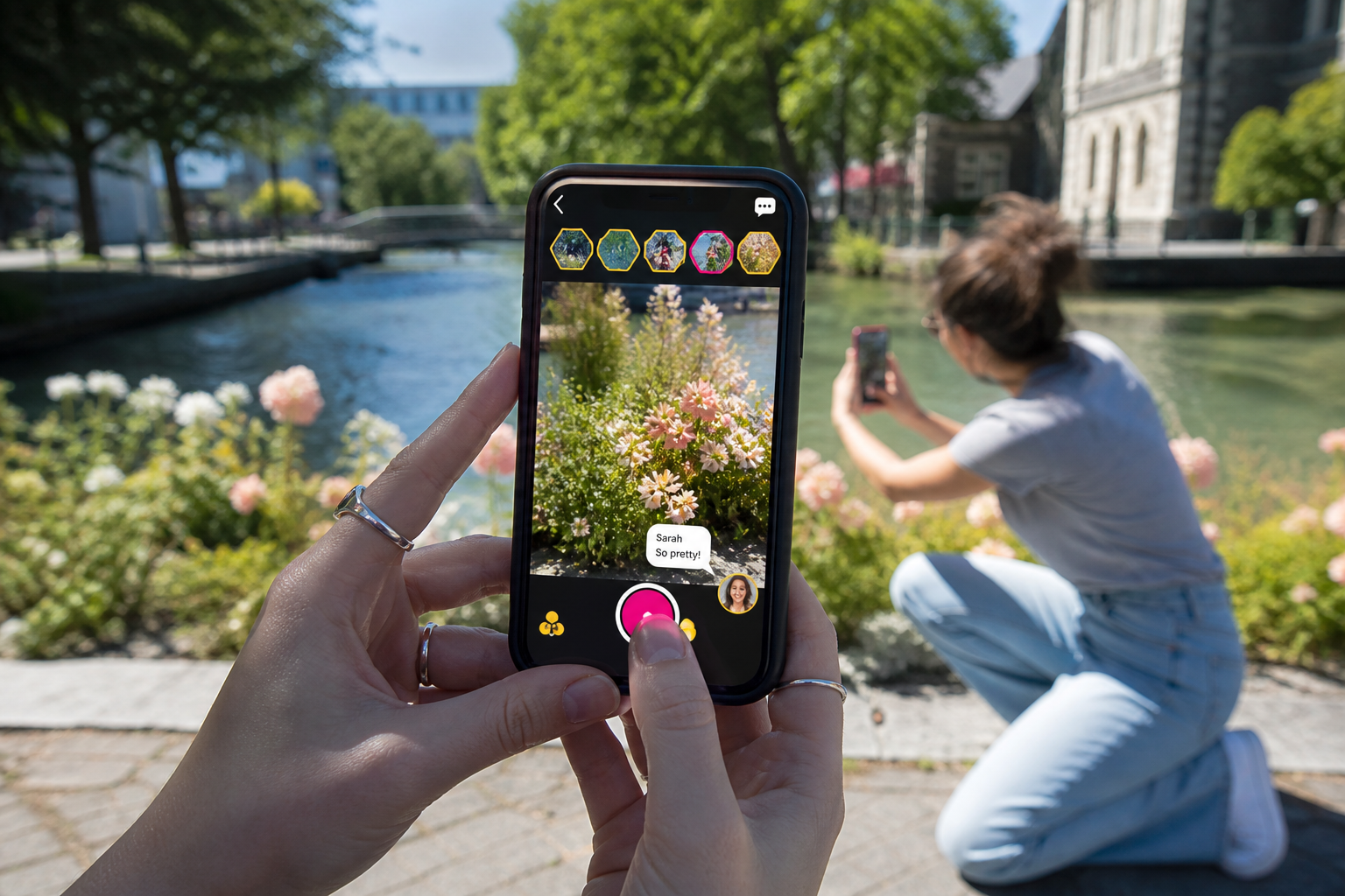 Snapchat inspired social media app preview