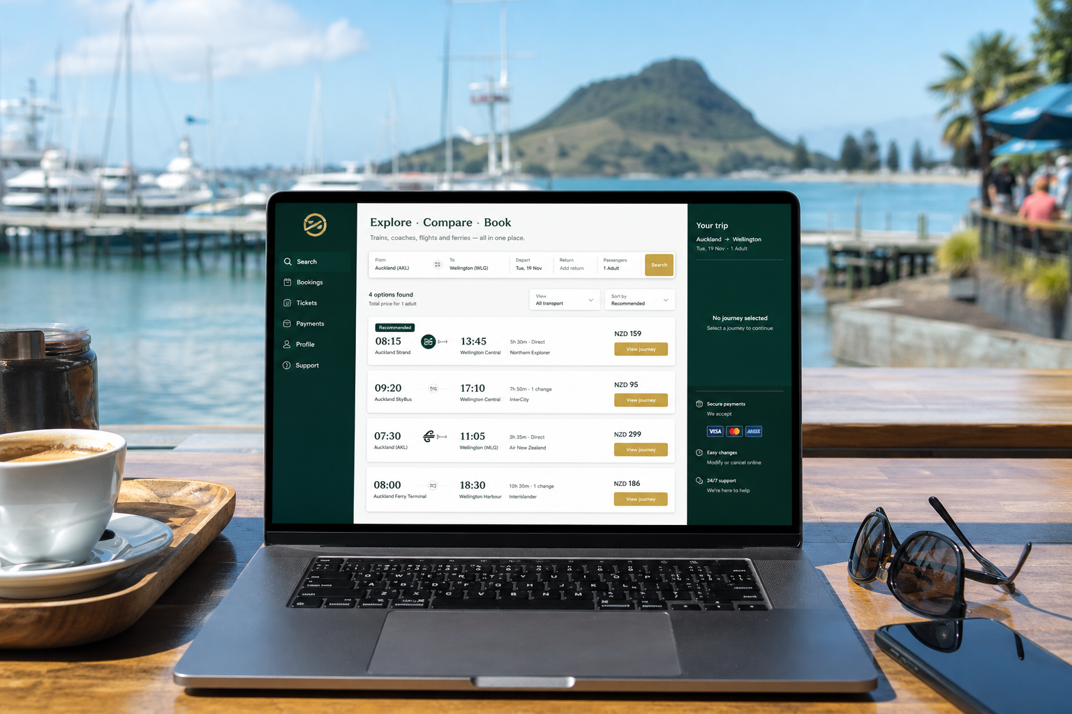 Omio inspired insurance app preview
