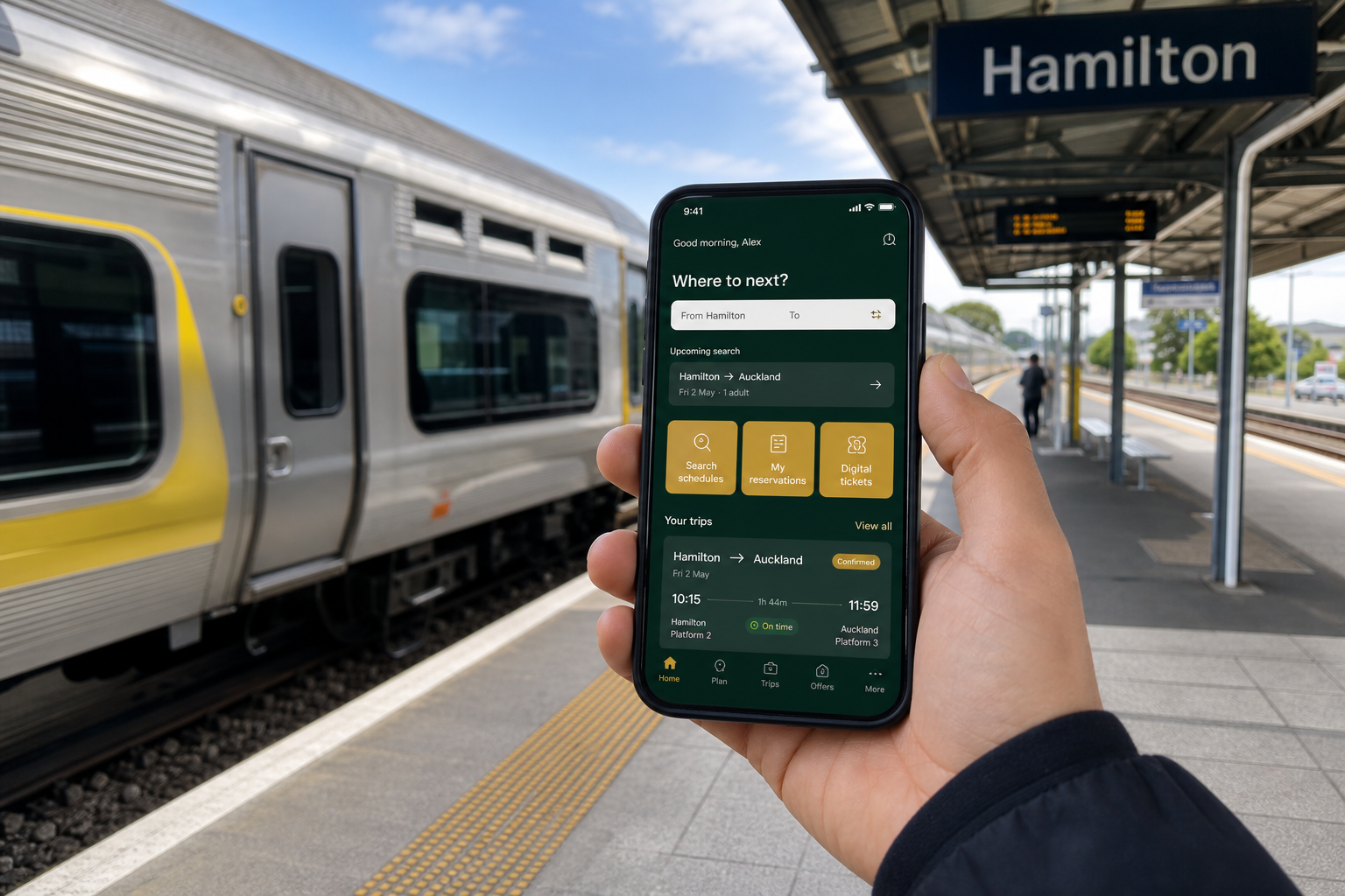 Rail Europe inspired insurance app preview