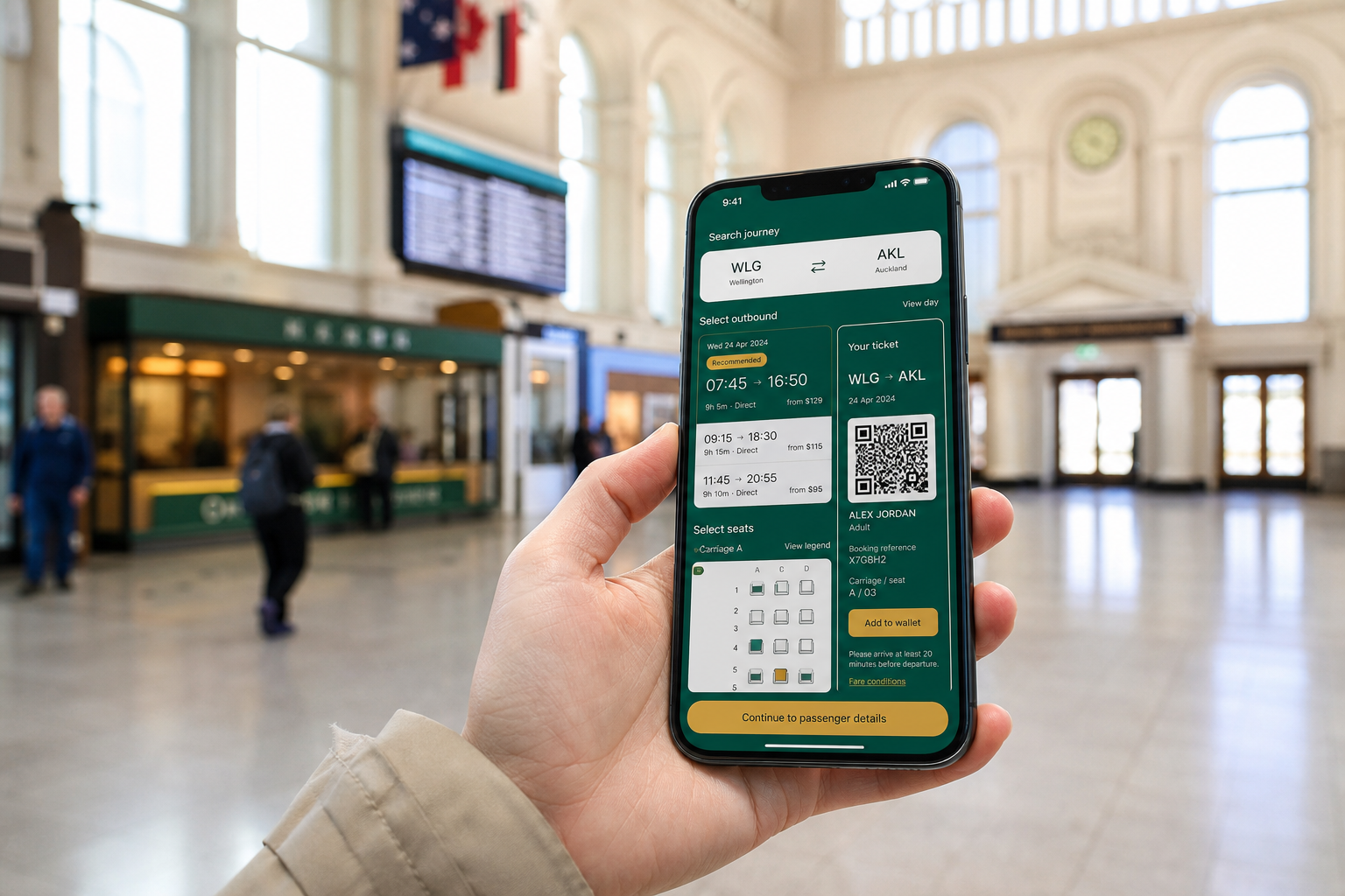 Trainline inspired insurance app preview