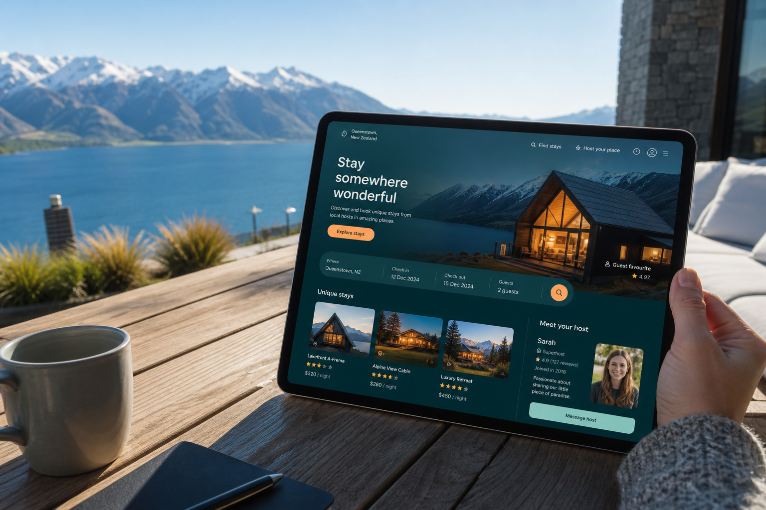 Airbnb inspired insurance app preview