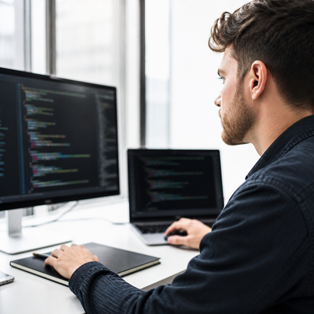 Software engineers at work in New Zealand tech studio